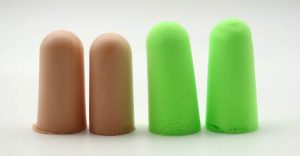 bone conduction headphones with foam earplugs